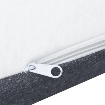 vidaXL Κρεβάτι Boxspring Σκούρο Γκρι 200 x 200 εκ. Υφασμάτινο