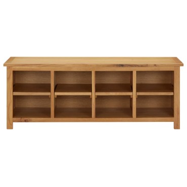 vidaXL Παπουτσοθήκη 114x37x45cm από Μασίφ Ξύλο Δρυός