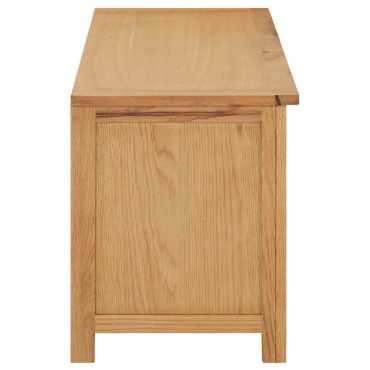 vidaXL Παπουτσοθήκη 114x37x45cm από Μασίφ Ξύλο Δρυός