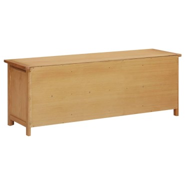 vidaXL Παπουτσοθήκη 114x37x45cm από Μασίφ Ξύλο Δρυός