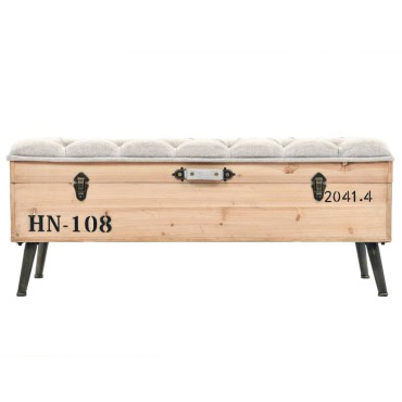 vidaXL Παγκάκι Κήπου από Μασίφ Ξύλο Ελάτης 110x40x50cm 1 τεμ.