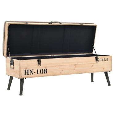 vidaXL Παγκάκι Κήπου από Μασίφ Ξύλο Ελάτης 110x40x50cm 1 τεμ.