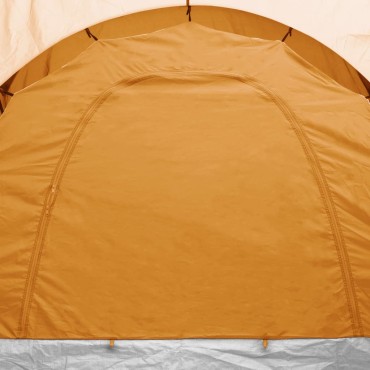 vidaXL Σκηνή Camping 6 Ατόμων Γκρι / Πορτοκαλί