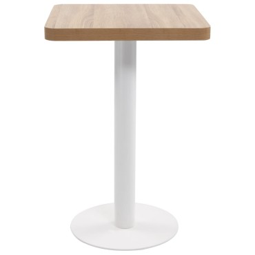 vidaXL Τραπέζι Bistro Ανοιχτό Καφέ 50x50cm από MDF 1 τεμ.