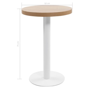 vidaXL Τραπέζι Bistro Ανοιχτό Καφέ από MDF 50x75cm 1 τεμ.