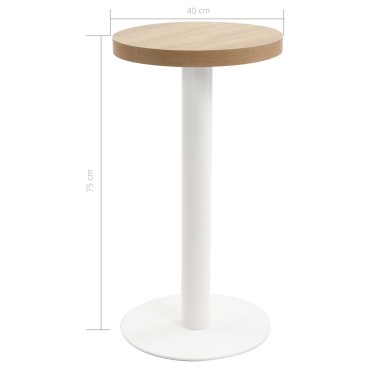 vidaXL Τραπέζι Bistro Ανοιχτό Καφέ από MDF 40x75cm 1 τεμ.