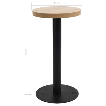 vidaXL Τραπέζι Bistro Ανοιχτό Καφέ από MDF 40x75cm 1 τεμ.