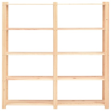 vidaXL Ραφιέρες 5 Επιπέδων 5 τεμ 500 κ 170x38x170 εκ Μασίφ Ξύλο Πεύκου