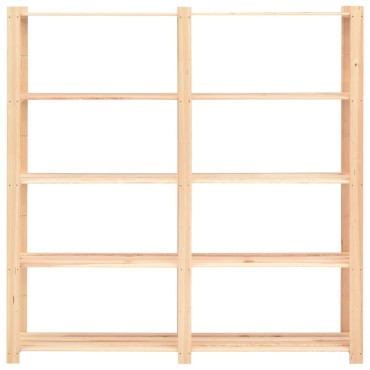 vidaXL Ραφιέρες 5 Επιπέδων 10τεμ 500 κ 170x38x170 εκ Μασίφ Ξύλο Πεύκου