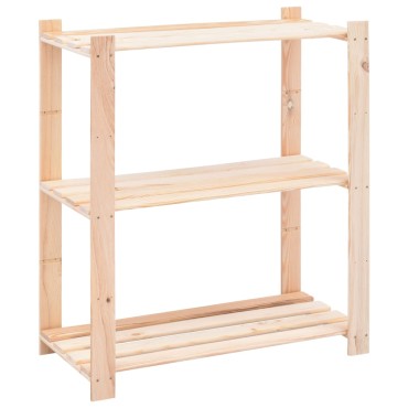 vidaXL Ραφιέρες 3 Επιπέδων 5 τεμ 150 κ. 80x38x90 εκ. Μασίφ Ξύλο Πεύκου