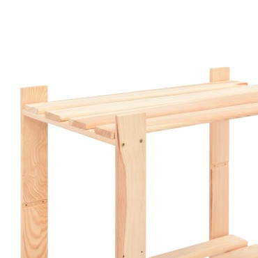 vidaXL Ραφιέρες 3 Επιπέδων 5 τεμ 150 κ. 80x38x90 εκ. Μασίφ Ξύλο Πεύκου