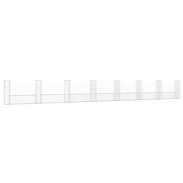 vidaXL Συρματοκιβώτια Στύλοι σε U Σχήμα 8 τεμ. 860x20x100cm Σιδερένια