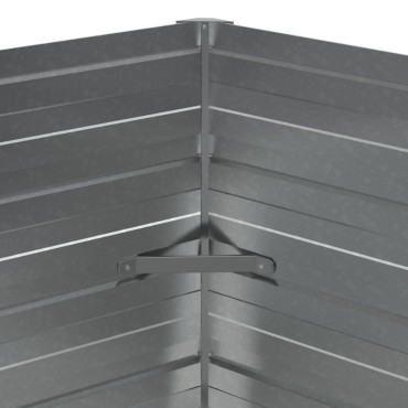 vidaXL Ζαρντινιέρα Υπερυψωμένη Ασημί 129 x 45 εκ. Γαλβανισμ. Χάλυβας