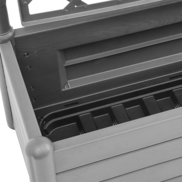 vidaXL Ζαρντινιέρα Κήπου με Καφασωτό Γκρι 100 x 43 x 142 εκ. από PP