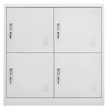 vidaXL Φοριαμοί 2 τεμ. Ανοιχτό Γκρι 90x45x92,5cm Ατσάλινοι