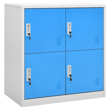 vidaXL Φοριαμοί 2 τεμ. Ανοιχτό Γκρι/Μπλε 90x45x92,5cm Ατσάλινοι