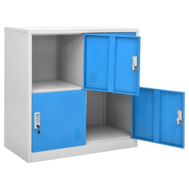 vidaXL Φοριαμοί 2 τεμ. Ανοιχτό Γκρι/Μπλε 90x45x92,5cm Ατσάλινοι