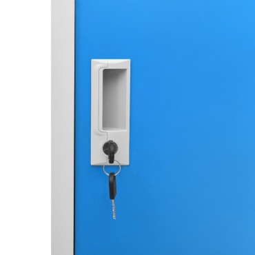 vidaXL Φοριαμοί 2 τεμ. Ανοιχτό Γκρι/Μπλε 90x45x92,5cm Ατσάλινοι