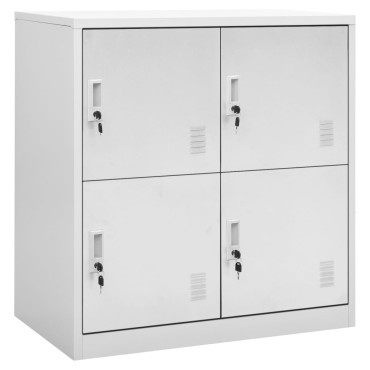 vidaXL Φοριαμοί 5 τεμ. Ανοιχτό Γκρι 90x45x92,5cm Ατσάλινοι