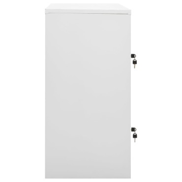 vidaXL Φοριαμοί 5 τεμ. Ανοιχτό Γκρι/Κόκκινο 90x45x92,5cm Ατσάλινοι