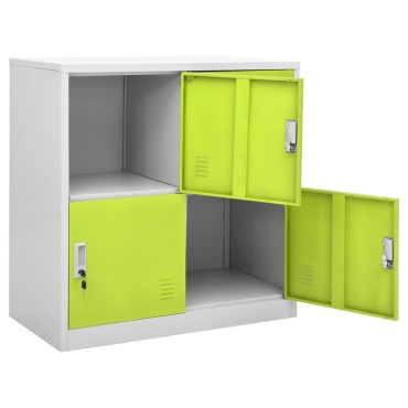 vidaXL Φοριαμοί 5 τεμ. Ανοιχτό Γκρι/Πράσινο 90x45x92,5cm Ατσάλινοι