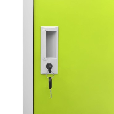 vidaXL Φοριαμοί 5 τεμ. Ανοιχτό Γκρι/Πράσινο 90x45x92,5cm Ατσάλινοι
