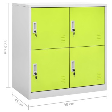 vidaXL Φοριαμοί 5 τεμ. Ανοιχτό Γκρι/Πράσινο 90x45x92,5cm Ατσάλινοι