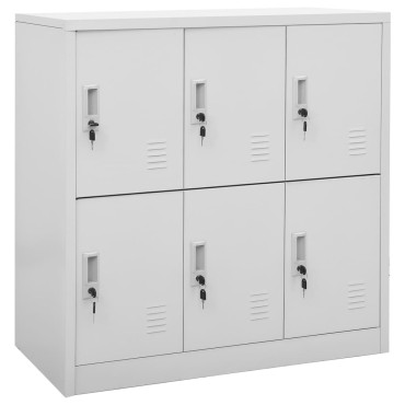 vidaXL Φοριαμοί 2 τεμ. Ανοιχτό Γκρι 90x45x92,5cm Ατσάλινοι