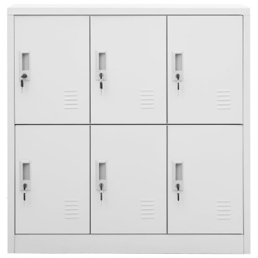 vidaXL Φοριαμοί 2 τεμ. Ανοιχτό Γκρι 90x45x92,5cm Ατσάλινοι