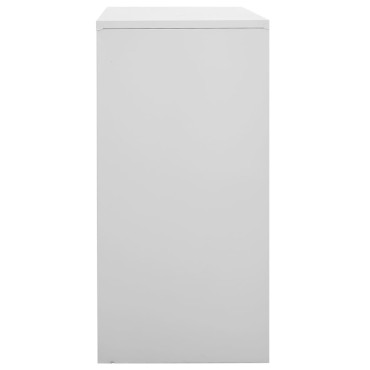 vidaXL Φοριαμοί 2 τεμ. Ανοιχτό Γκρι 90x45x92,5cm Ατσάλινοι