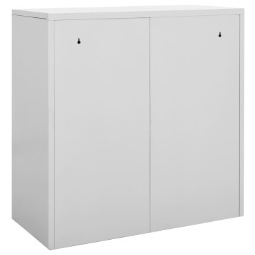 vidaXL Φοριαμοί 2 τεμ. Ανοιχτό Γκρι 90x45x92,5cm Ατσάλινοι