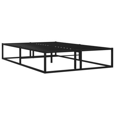 vidaXL Πλαίσιο Κρεβατιού Μαύρο 120x200cm Μεταλλικό 1 τεμ. - Μονό