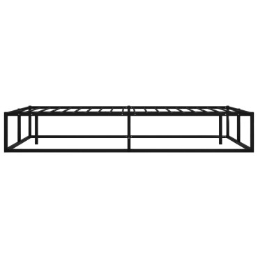 vidaXL Πλαίσιο Κρεβατιού Μαύρο 120x200cm Μεταλλικό 1 τεμ. - Μονό