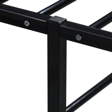vidaXL Πλαίσιο Κρεβατιού Μαύρο 120x200cm Μεταλλικό 1 τεμ. - Μονό