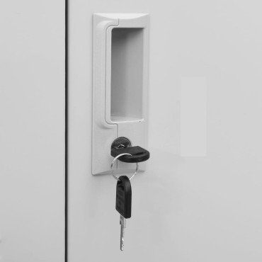 vidaXL Φοριαμοί 5 τεμ. Ανοιχτό Γκρι 90x45x92,5cm Ατσάλινοι