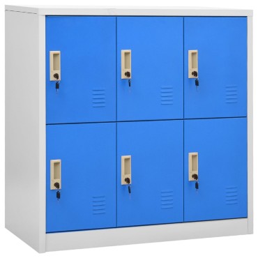 vidaXL Φοριαμοί 5 τεμ. Ανοιχτό Γκρι/Μπλε 90x45x92,5cm Ατσάλινοι