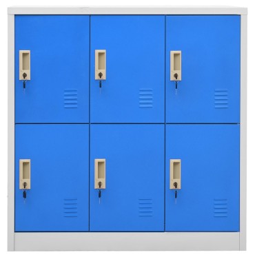 vidaXL Φοριαμοί 5 τεμ. Ανοιχτό Γκρι/Μπλε 90x45x92,5cm Ατσάλινοι