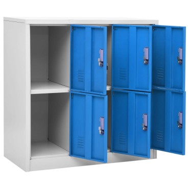 vidaXL Φοριαμοί 5 τεμ. Ανοιχτό Γκρι/Μπλε 90x45x92,5cm Ατσάλινοι