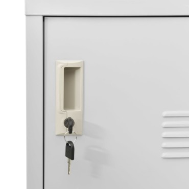 vidaXL Φοριαμοί 5 τεμ. Ανοιχτό Γκρι 90x45x92,5cm Ατσάλινοι