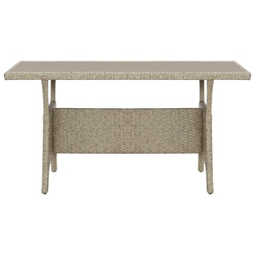 vidaXL Τραπέζι Κήπου Γκρι 120x70x66cm από Συνθετικό Ρατάν 1 τεμ.