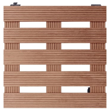 vidaXL Βάσεις για Γλάστρες με Ρόδες 2 τεμ. Καφέ 30x30x7,5 εκ. από WPC