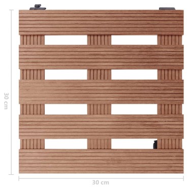 vidaXL Βάσεις για Γλάστρες με Ρόδες 2 τεμ. Καφέ 30x30x7,5 εκ. από WPC