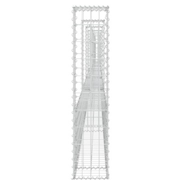 vidaXL Συρματοκιβώτιο σε U Σχήμα με 7 Στύλους 740x20x100cm Σιδερένιο
