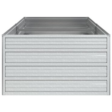 vidaXL Ζαρντινιέρα Υπερυψωμένη Ασημί 160x80x45 εκ. Γαλβανισμ. Χάλυβας