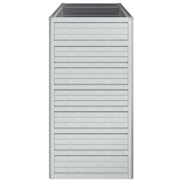 vidaXL Ζαρντινιέρα Υπερυψωμένη Ασημί 100x40x77 εκ. Γαλβανισμ. Χάλυβας