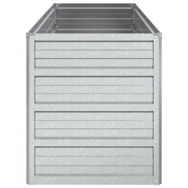 vidaXL Ζαρντινιέρα Υπερυψωμένη Ασημί 100x40x45 εκ. Γαλβανισμ. Χάλυβας