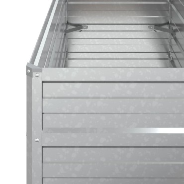 vidaXL Ζαρντινιέρα Υπερυψωμένη Ασημί 100x40x45 εκ. Γαλβανισμ. Χάλυβας