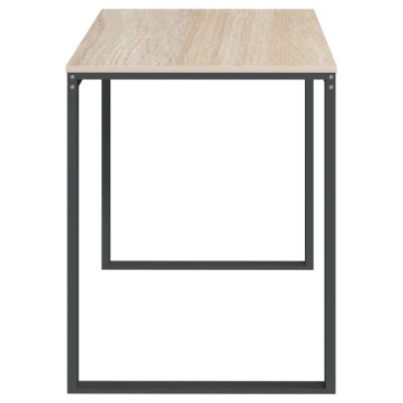 vidaXL Γραφείο Υπολογιστή Μαύρο/Δρυς 110x60x73cm από Μοριοσανίδα 1 τεμ.