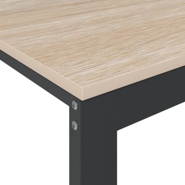 vidaXL Γραφείο Υπολογιστή Μαύρο/Δρυς 110x60x73cm από Μοριοσανίδα 1 τεμ.