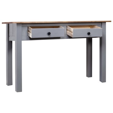 vidaXL Κονσόλα Τραπέζι Γκρι 110x40x72cm Μασίφ ξύλο πεύκου Σειρά Panama 1 τεμ.